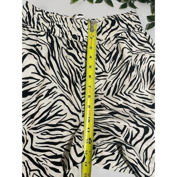 Nicole Miller New York Zebra Print 100% Linen Wide-Leg Pants Size S - Picture 10 of 13